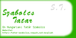 szabolcs tatar business card