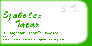 szabolcs tatar business card